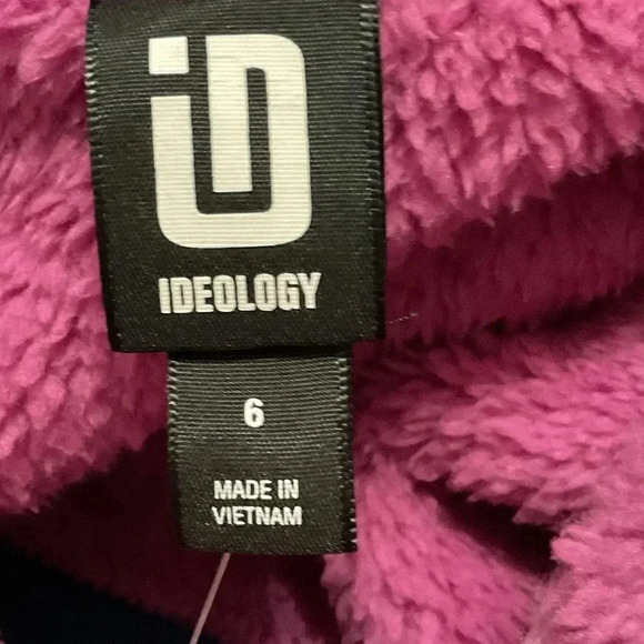 ideology Big and Little Girls Colorblocked Faux-Sherpa Zip Jacket. 2T, 6, S & XL - Picture 4 of 6